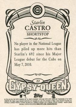 2014 Topps Gypsy Queen #22 Starlin Castro Back
