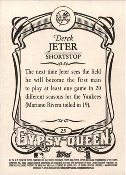 2014 Topps Gypsy Queen #25 Derek Jeter Back