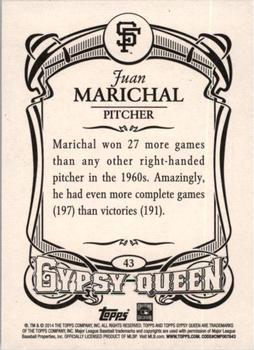 2014 Topps Gypsy Queen #43 Juan Marichal Back