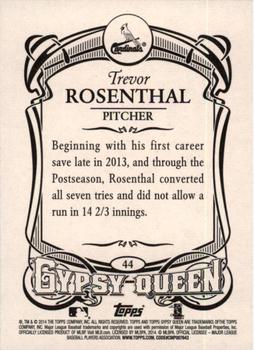 2014 Topps Gypsy Queen #44 Trevor Rosenthal Back