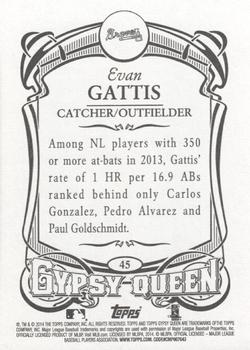 2014 Topps Gypsy Queen #45 Evan Gattis Back