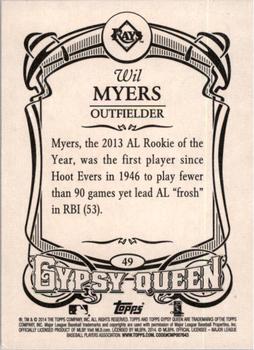 2014 Topps Gypsy Queen #49 Wil Myers Back