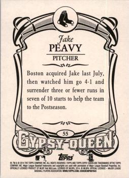 2014 Topps Gypsy Queen #55 Jake Peavy Back