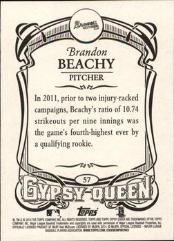 2014 Topps Gypsy Queen #57 Brandon Beachy Back
