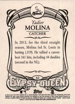 2014 Topps Gypsy Queen #62 Yadier Molina Back