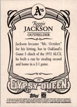 2014 Topps Gypsy Queen #77 Reggie Jackson Back
