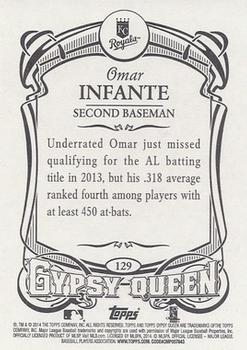 2014 Topps Gypsy Queen #129 Omar Infante Back