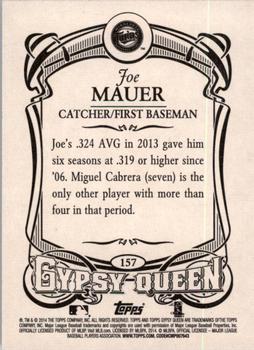 2014 Topps Gypsy Queen #157 Joe Mauer Back