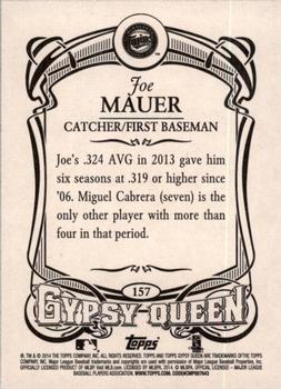 2014 Topps Gypsy Queen #157 Joe Mauer Back