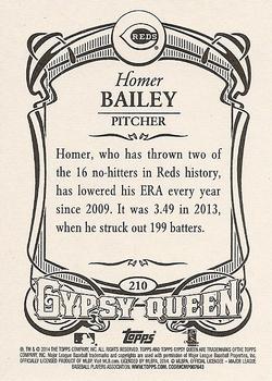 2014 Topps Gypsy Queen #210 Homer Bailey Back