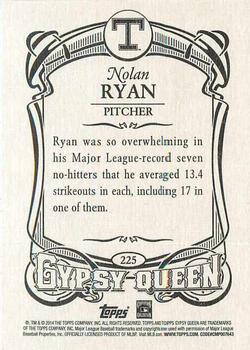 2014 Topps Gypsy Queen #225 Nolan Ryan Back