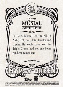2014 Topps Gypsy Queen #238 Stan Musial Back