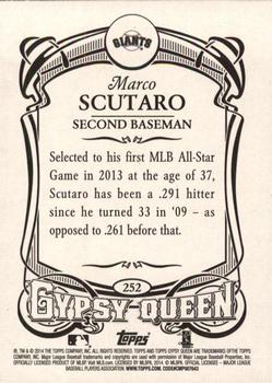 2014 Topps Gypsy Queen #252 Marco Scutaro Back