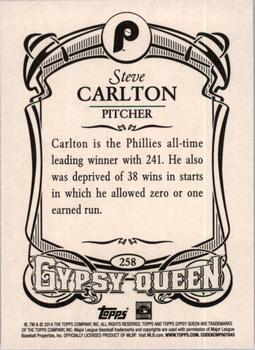 2014 Topps Gypsy Queen #258 Steve Carlton Back