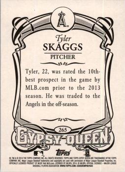 2014 Topps Gypsy Queen #265 Tyler Skaggs Back