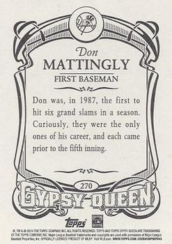 2014 Topps Gypsy Queen #270 Don Mattingly Back