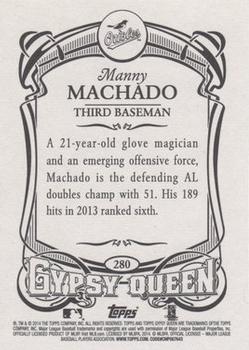 2014 Topps Gypsy Queen #280 Manny Machado Back