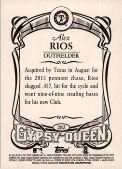 2014 Topps Gypsy Queen #282 Alex Rios Back