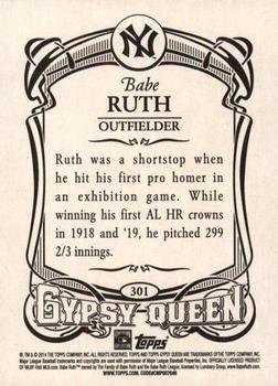 2014 Topps Gypsy Queen #301 Babe Ruth Back