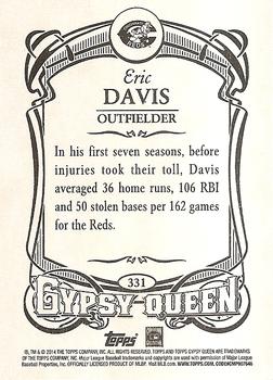 2014 Topps Gypsy Queen #331 Eric Davis Back