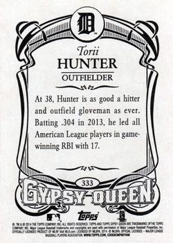 2014 Topps Gypsy Queen #333 Torii Hunter Back