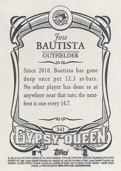2014 Topps Gypsy Queen #341 Jose Bautista Back