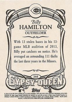 2014 Topps Gypsy Queen #344 Billy Hamilton Back