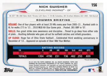 2014 Bowman #156 Nick Swisher Back