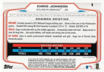 2014 Bowman #9 Chris Johnson Back