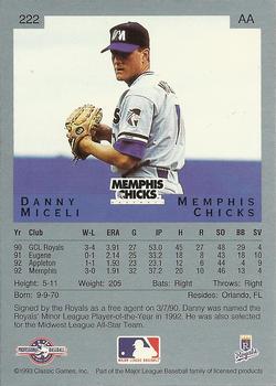 1993 Classic Best #222 Danny Miceli Back