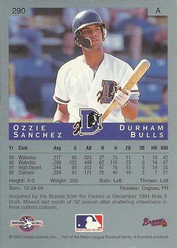 1993 Classic Best #290 Ozzie Sanchez Back