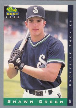 1993 Classic Best #72 Shawn Green Front