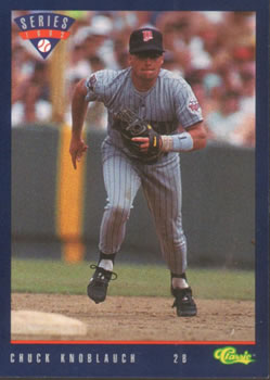 1993 Classic #T49 Chuck Knoblauch Front