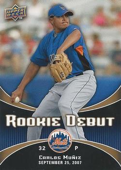 2008 Upper Deck - Rookie Debut #16 Carlos Muniz Front