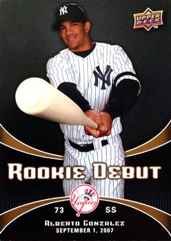 2008 Upper Deck - Rookie Debut #18 Alberto Gonzalez Front