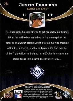 2008 Upper Deck - Rookie Debut #28 Justin Ruggiano Back