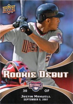 2008 Upper Deck - Rookie Debut #30 Justin Maxwell Front