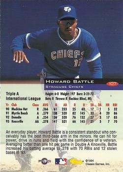 1994 Classic #107 Howard Battle Back