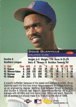 1994 Classic #116 Doug Glanville Back