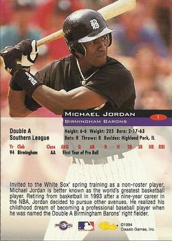 94 Classic Michael Jordan Birmingham Barons - Michael Jordan Cards