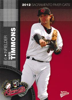 2012 MultiAd Sacramento River Cats #27 Wes Timmons Front