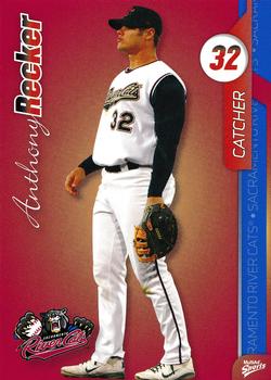 2011 MultiAd Sacramento River Cats #22 Anthony Recker Front