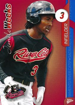 2011 MultiAd Sacramento River Cats #27 Jemile Weeks Front
