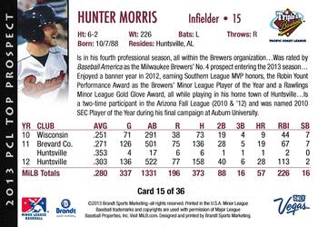 2013 Brandt Pacific Coast League Top Prospects #15 Hunter Morris Back
