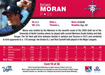 2013 Brandt Pacific Coast League All-Stars #18 Brian Moran Back