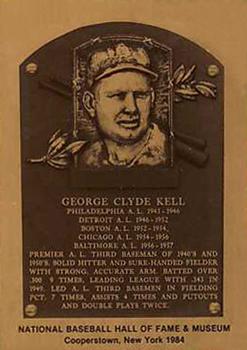 1981-89 Official Hall of Fame Metallic Plaques #NNO George Kell Front