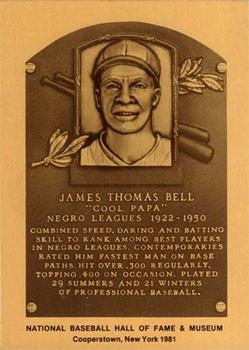 1981-89 Official Hall of Fame Metallic Plaques #NNO Cool Papa Bell Front
