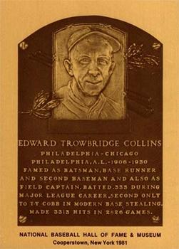 1981-89 Official Hall of Fame Metallic Plaques #NNO Eddie Collins Front