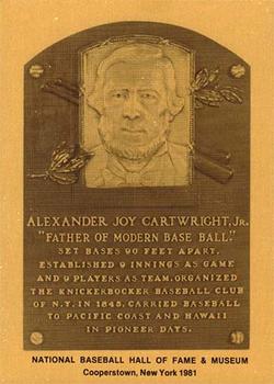 1981-89 Official Hall of Fame Metallic Plaques #NNO Alexander Cartwright Front