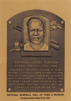 1981-89 Official Hall of Fame Metallic Plaques #NNO Josh Gibson Front